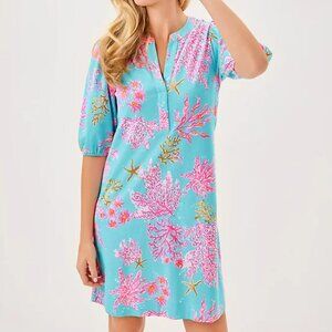 NWOT Lilly Pulitzer Colson Dress  Multi Royal Coral Large